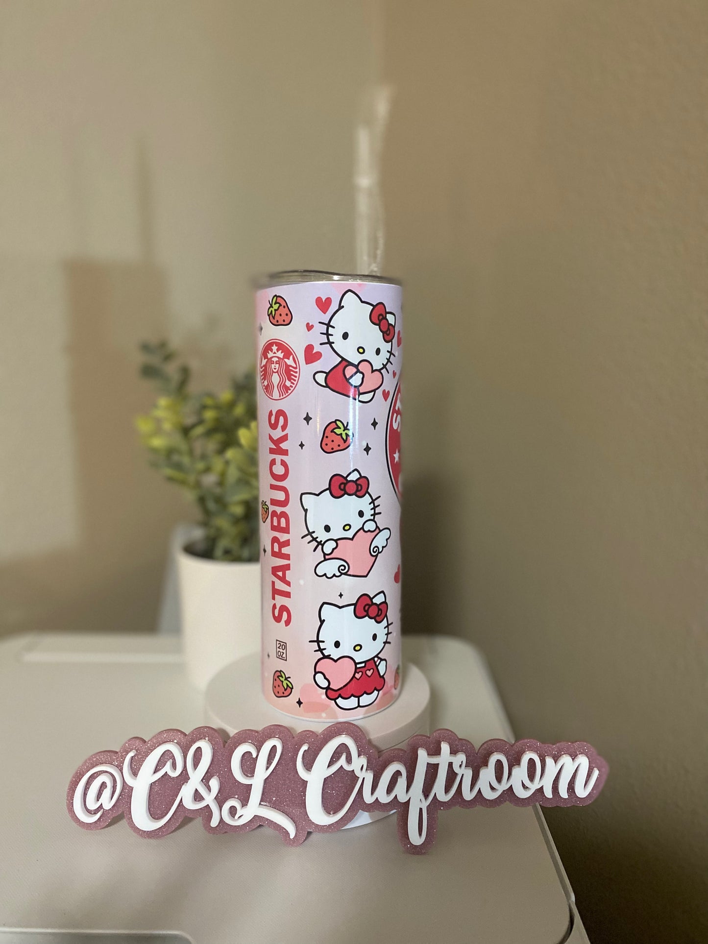 Kitty and Strawberries