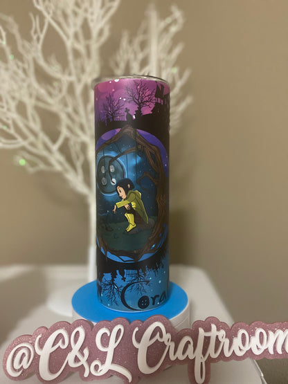 Coraline Glow In the Dark Tumbler