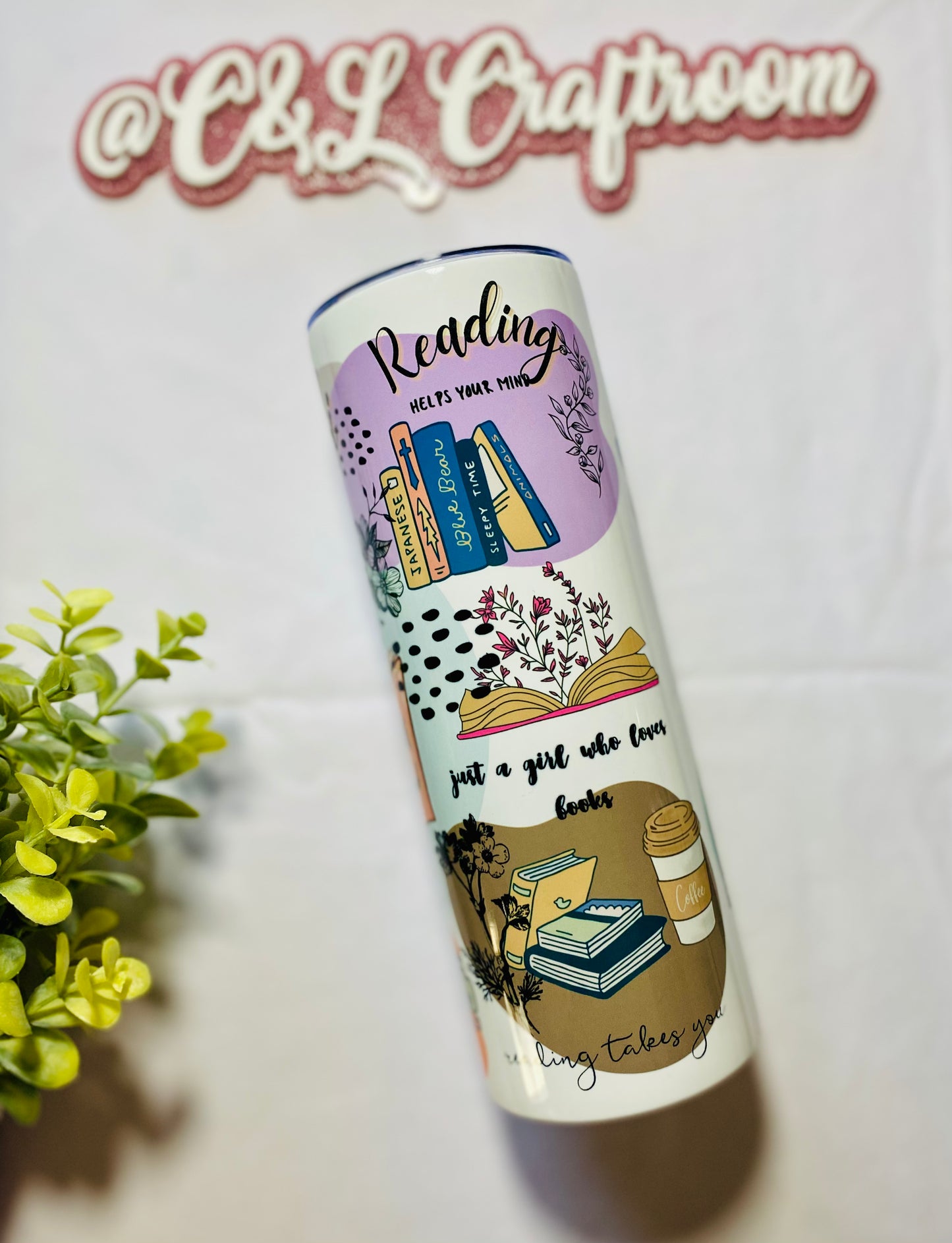 Book Holic 20oz Tumbler