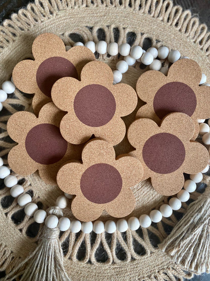 Flower Cork Coaster