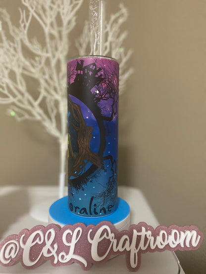 Coraline Glow In the Dark Tumbler