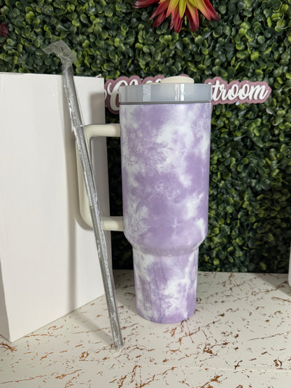 Purple tie-die 40oz
