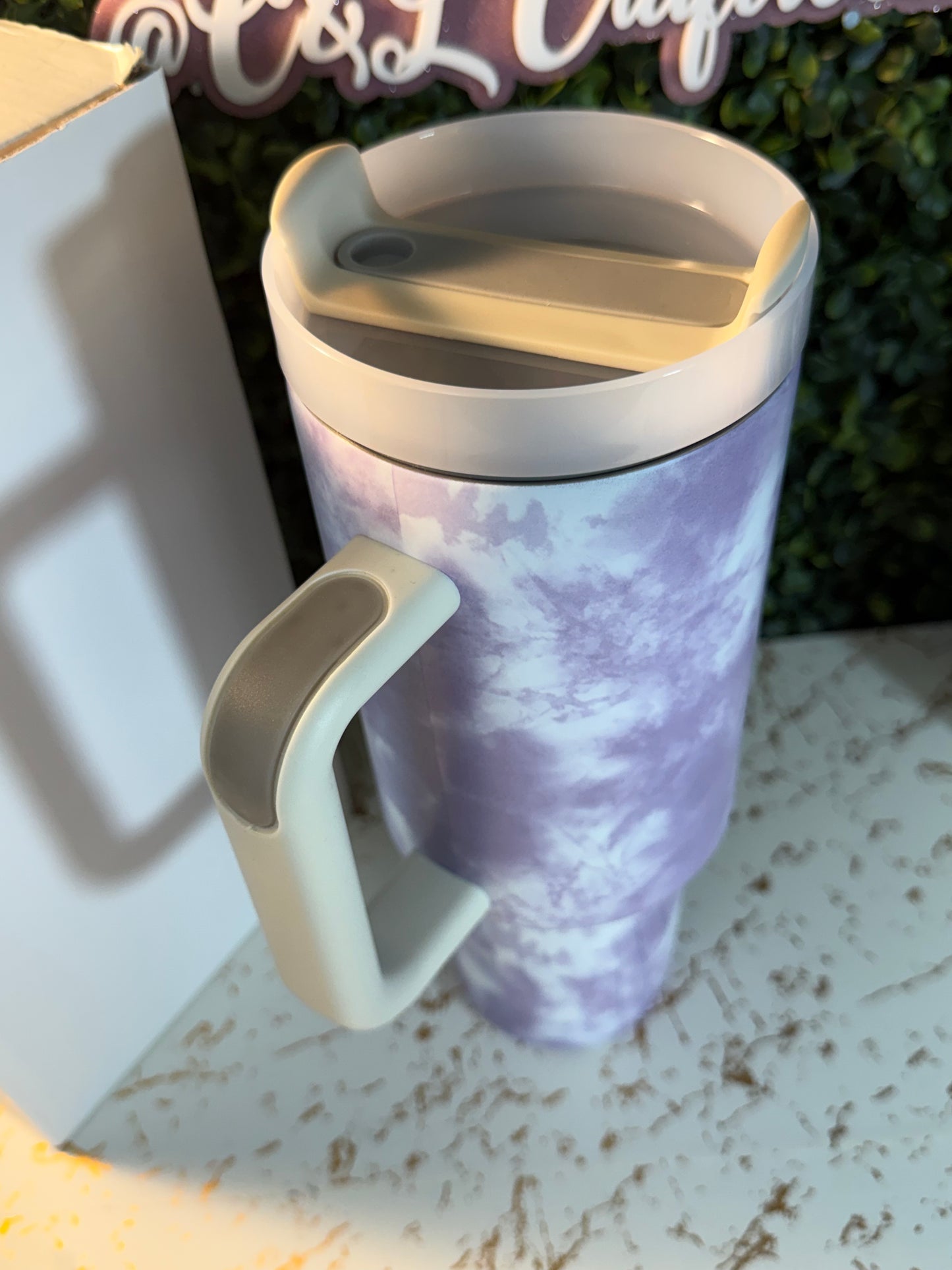 Purple tie-die 40oz