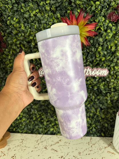 Purple tie-die 40oz