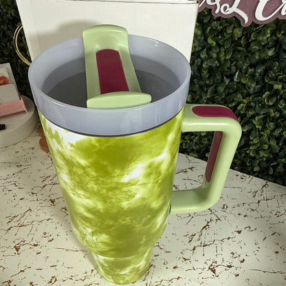 Green tie-die 40oz