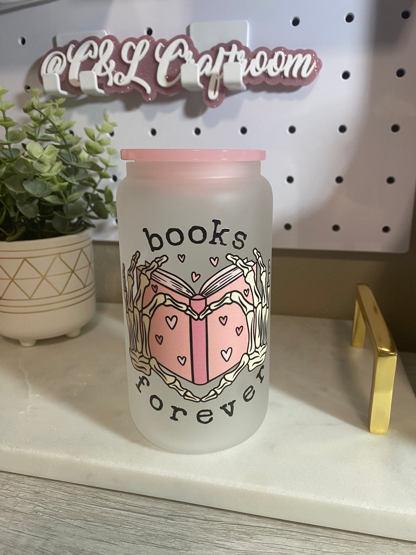 Books Forever Glass cup