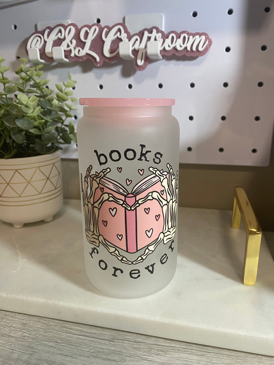 Books Forever Glass cup