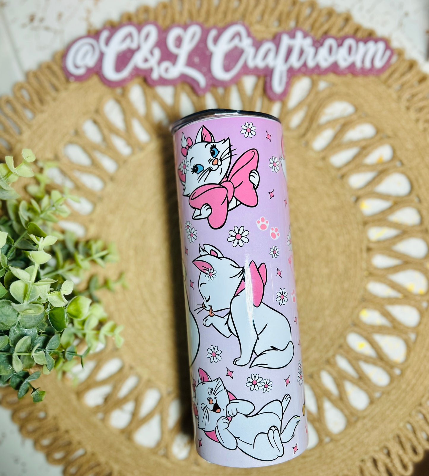 Pink Cat 20oz Tumbler