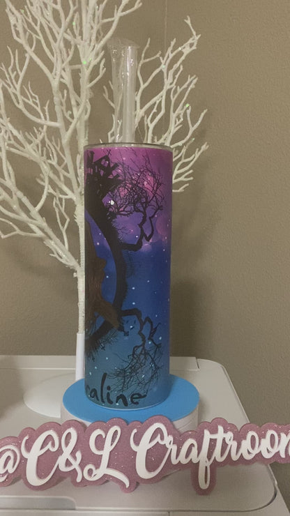 Coraline Glow In the Dark Tumbler